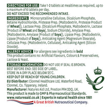 Natures Aid Digestive Enzyme Complex (with Betaine HCI) 60 Tablets