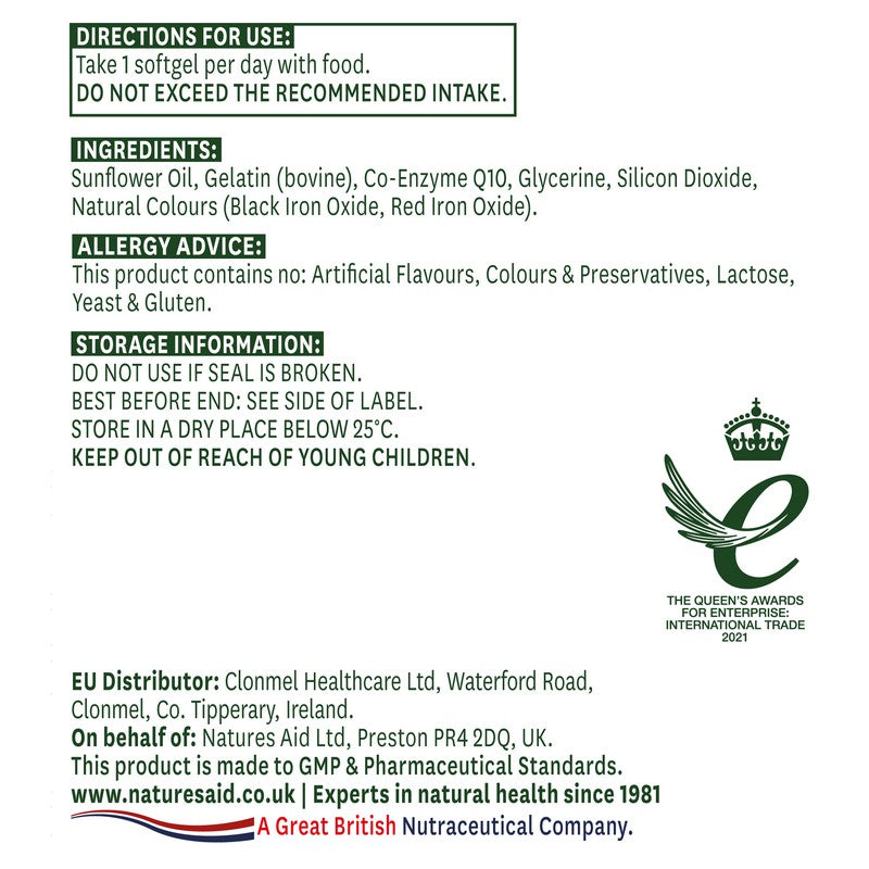 Natures Aid CO-Q-10 100mg (Co Enzyme Q10)