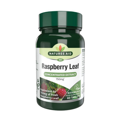 Natures Aid Raspberry Leaf 375mg (750mg equiv) 60 Tablets