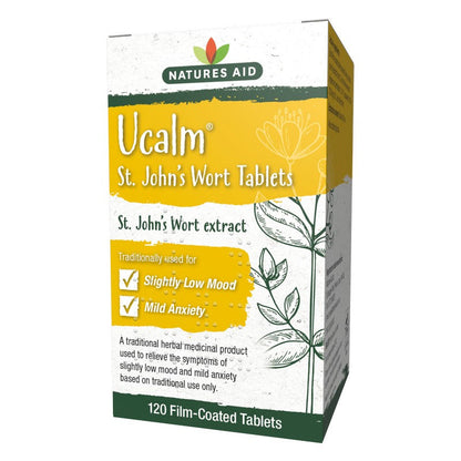 Natures Aid Ucalm® 300mg (Equivalent 1500mg-2100mg of St Johns Wort Herb)
