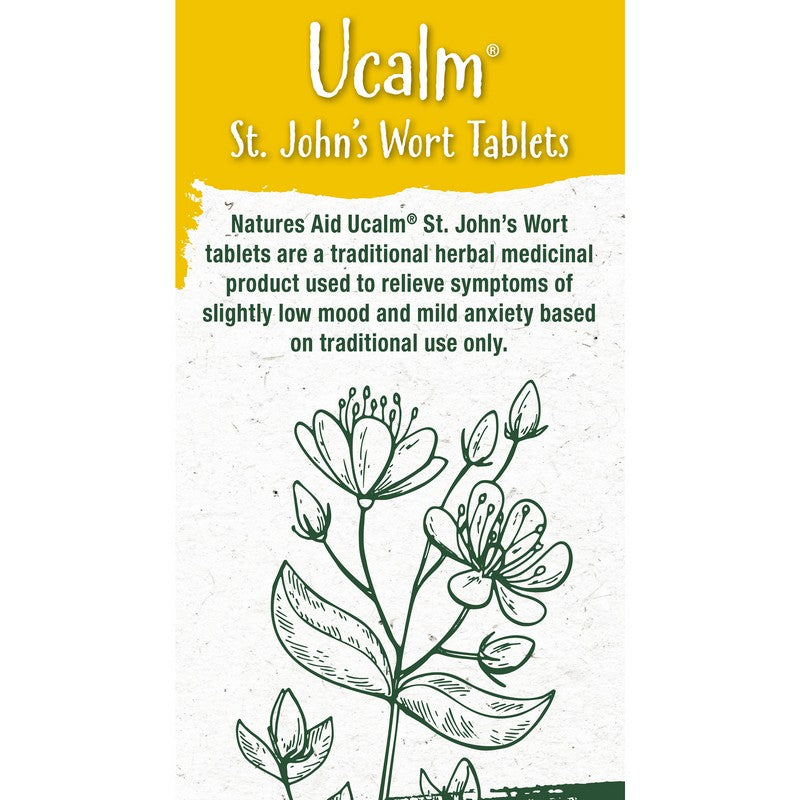 Natures Aid Ucalm® 300mg (Equivalent 1500mg-2100mg of St Johns Wort Herb)
