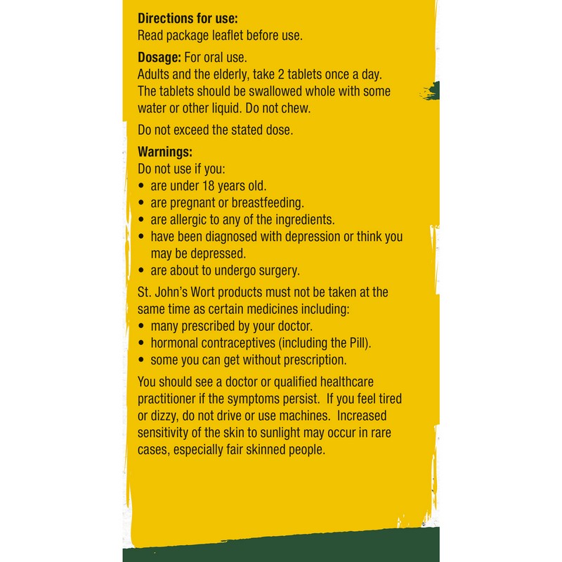 Natures Aid Ucalm® 300mg (Equivalent 1500mg-2100mg of St Johns Wort Herb)
