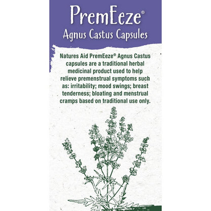 Natures Aid PremEeze® Agnus Castus 400mg 60 Capsules