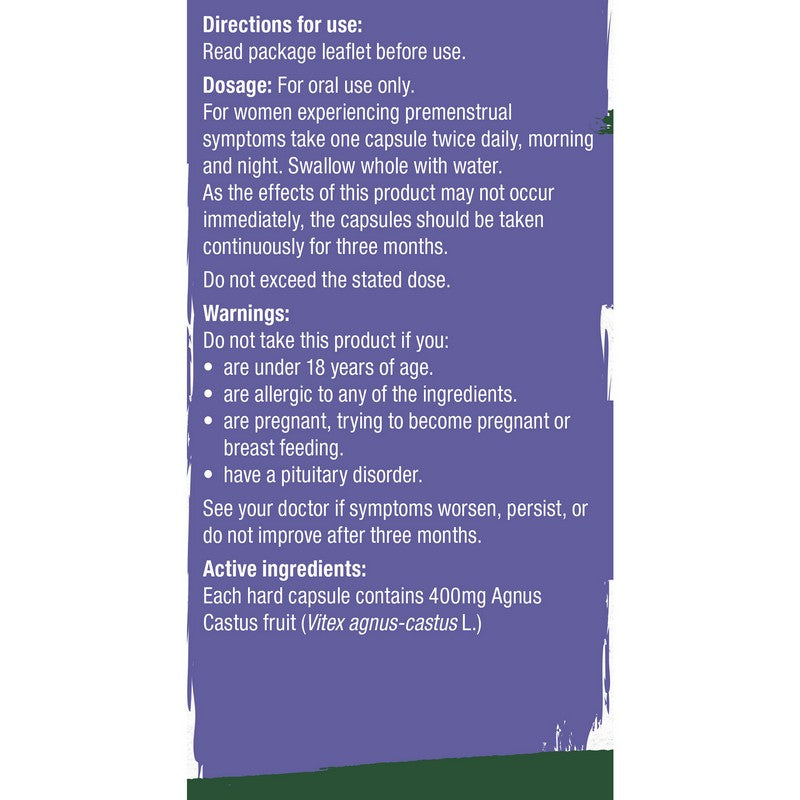 Natures Aid PremEeze® Agnus Castus 400mg 60 Capsules