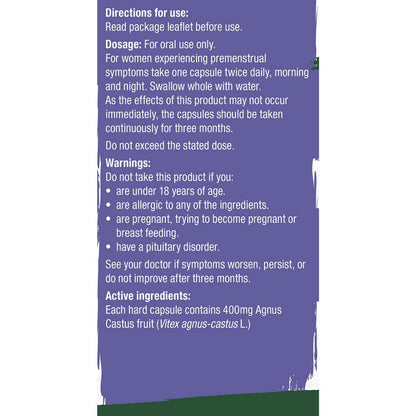 Natures Aid PremEeze® Agnus Castus 400mg 60 Capsules