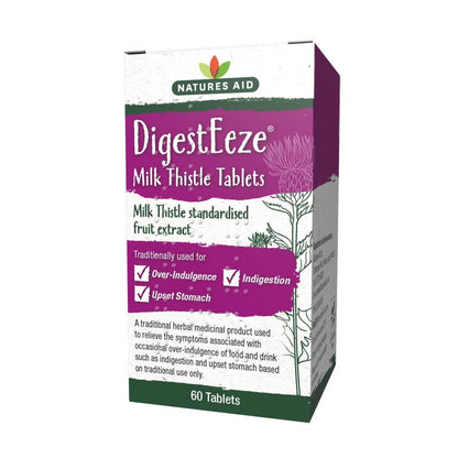 Natures Aid DigestEeze® 150mg (Equivalent 2750mg - 6600mg Milk Thistle) 60 Tablets