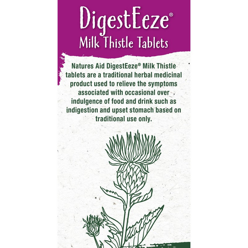 Natures Aid DigestEeze® 150mg (Equivalent 2750mg - 6600mg Milk Thistle) 60 Tablets
