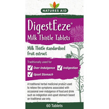 Natures Aid DigestEeze® 150mg (Equivalent 2750mg - 6600mg Milk Thistle) 60 Tablets