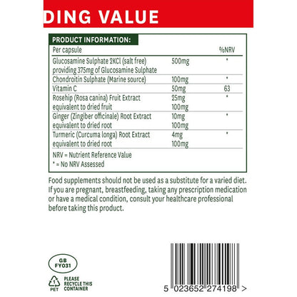 Natures Aid Glucosamine 500mg & Chondroitin 100mg Complex