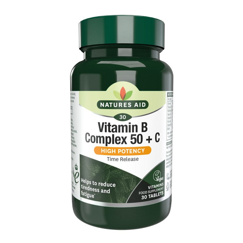 Natures Aid Vitamin B Complex 50 with Vitamin C