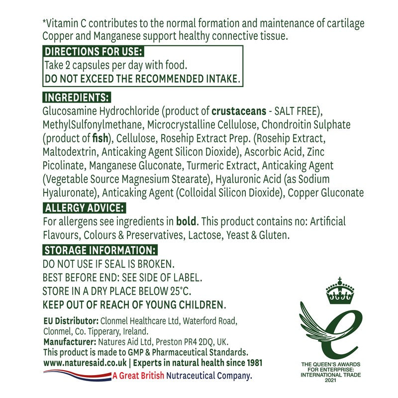 Natures Aid Joint Support Formula 90 Capsules