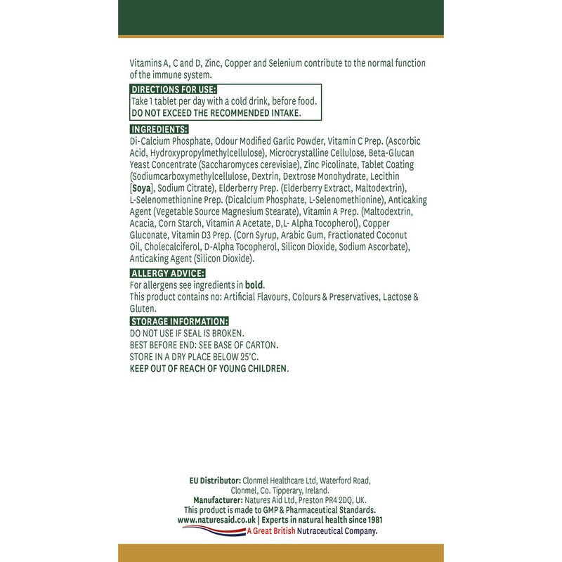Natures Aid Beta-Glucans Immune Support +