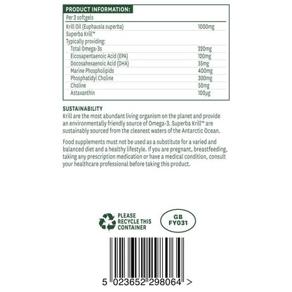 Natures Aid Krill Oil 500mg (Superba®) 60 Softgels