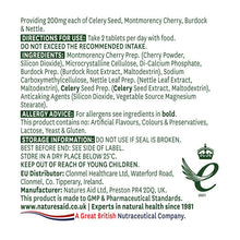 Natures Aid Celery Seed Complex with Montmorency Cherry, Burdock & Nettle 60 Tablets