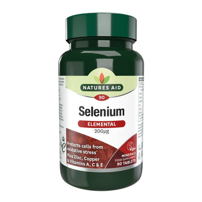 Natures Aid Selenium 200ug (with Zinc and vitamins A, C & E) 90 Tablets