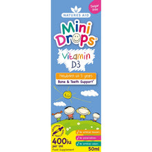 Natures Aid Vitamin D3 400iu (10ug) Mini Drops for infants & children (newborn - 5 years) 50ml