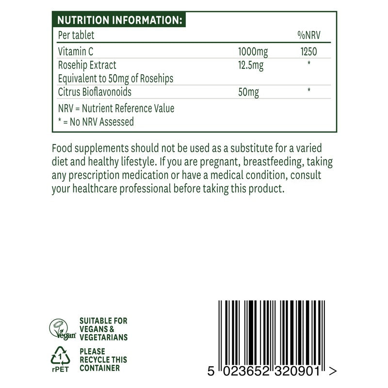 Natures Aid Vitamin C 1000mg Low Acid