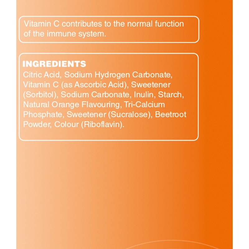 Natures Aid Vitamin C 1000mg Effervescent (Orange Flavour) 20 Tablets