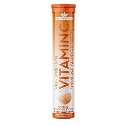 Natures Aid Vitamin C 1000mg Effervescent (Orange Flavour) 20 Tablets