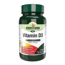 Natures Aid Vitamin D3 5000iu (125ug) High Strength 60 Tablets