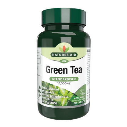 Natures Aid Green Tea 10,000mg 60 Tablets