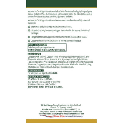 Natures Aid Collagen Joint Formula 60 Capsules