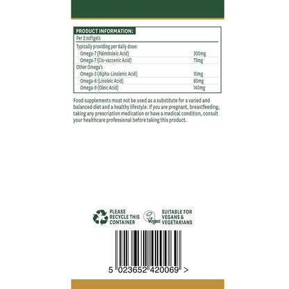 Natures Aid Sea Buckthorn Oil 500mg (Omega-7) 60 Softgels
