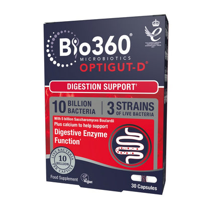 Natures Aid OptiGUT-D (10 Billion Bacteria) 30 Capsules