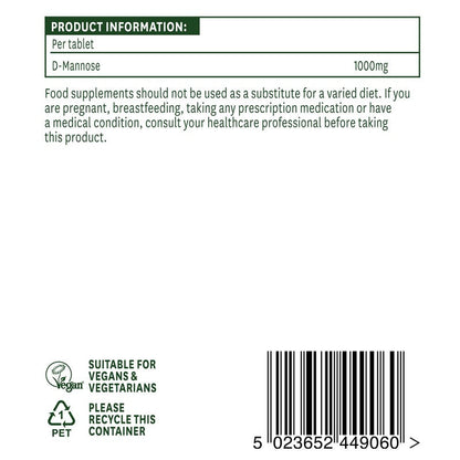 Natures Aid D-Mannose 1000mg 60 Tablets