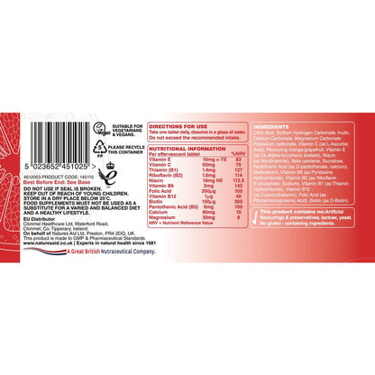 Natures Aid Daily Multivitamin & Mineral Effervescent 20 Tablets