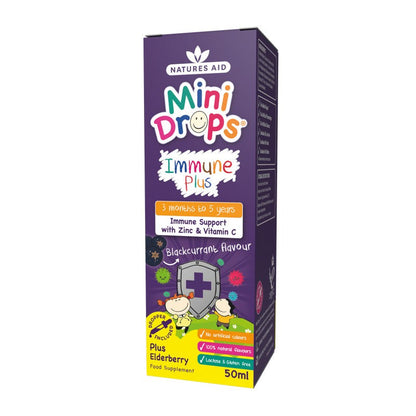 Natures Aid Mini Drops Immune Plus 50ml