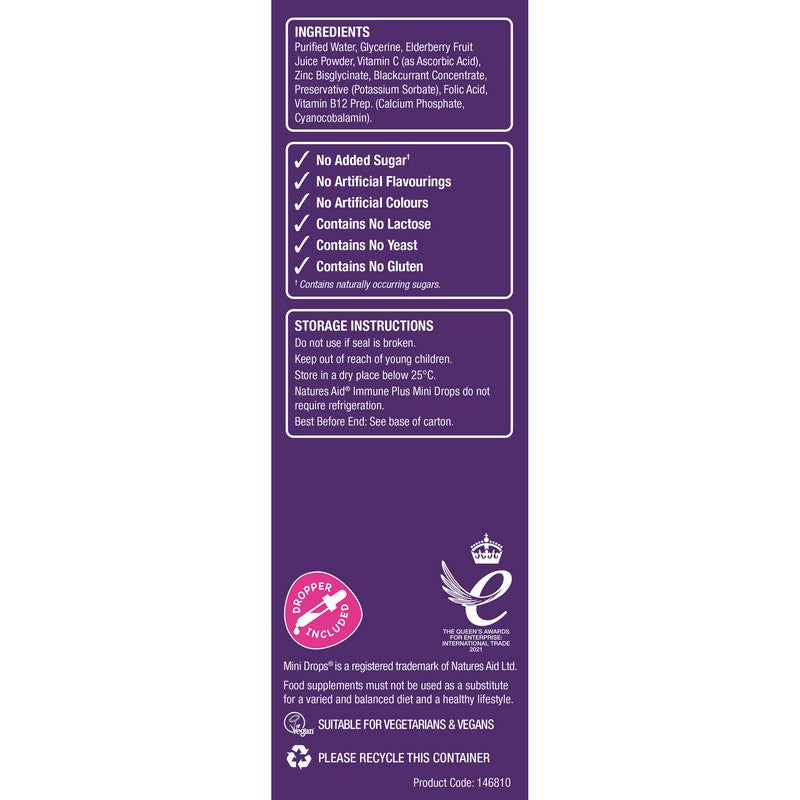 Natures Aid Mini Drops Immune Plus 50ml