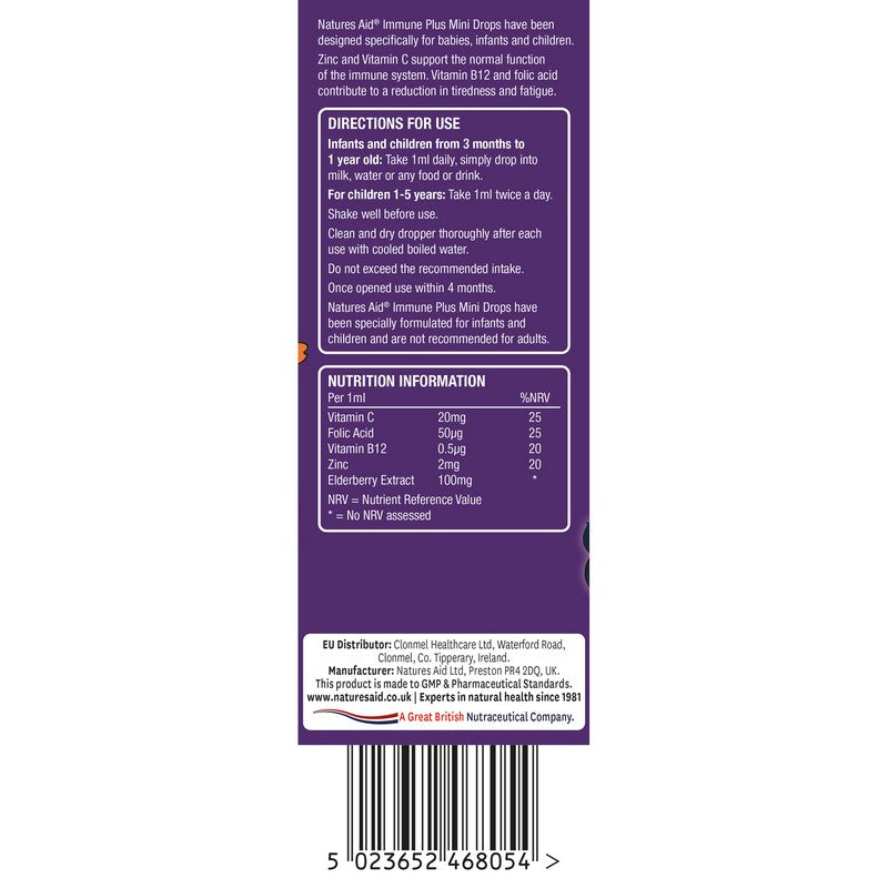 Natures Aid Mini Drops Immune Plus 50ml