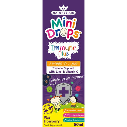 Natures Aid Mini Drops Immune Plus 50ml