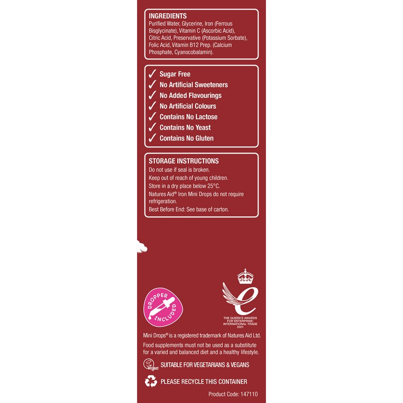 Natures Aid Mini Drops Iron 50ml
