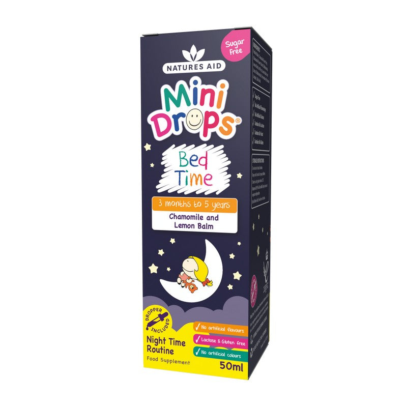Natures Aid Mini Drops Bed Time (Chamomile & Lemon Balm) 50ml