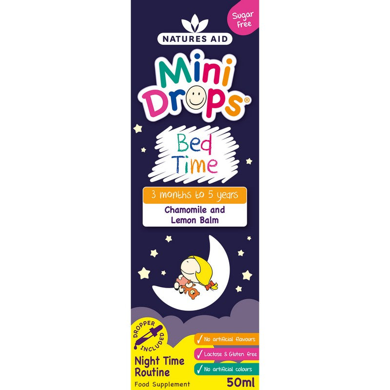 Natures Aid Mini Drops Bed Time (Chamomile & Lemon Balm) 50ml