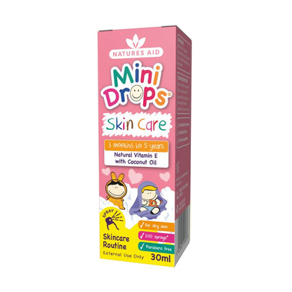 Natures Aid Mini Drops Skin Care (Vitamin E Oil) Spray 30ml