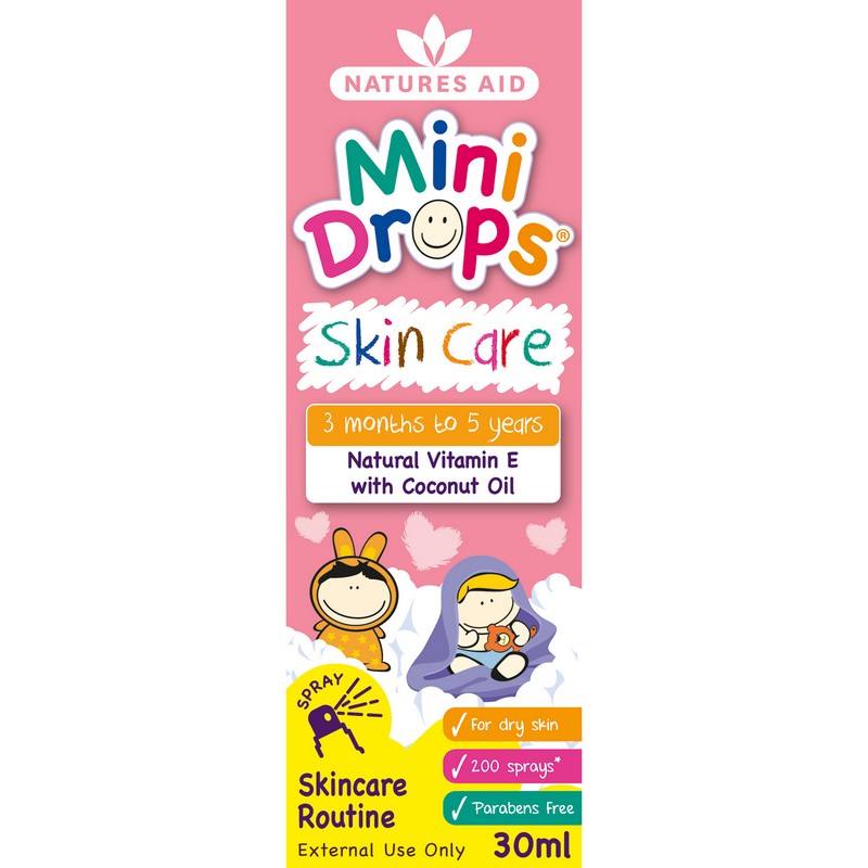 Natures Aid Mini Drops Skin Care (Vitamin E Oil) Spray 30ml