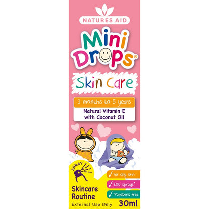 Natures Aid Mini Drops Skin Care (Vitamin E Oil) Spray 30ml