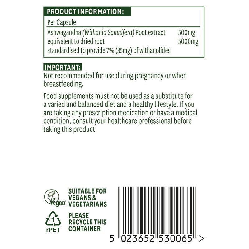 Natures Aid Ashwagandha 5000mg 30 Capsules