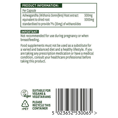 Natures Aid Ashwagandha 5000mg 30 Capsules
