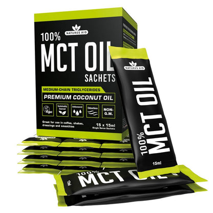 Natures Aid Pure MCT Oil Liquid 15 x 15ml Sachets