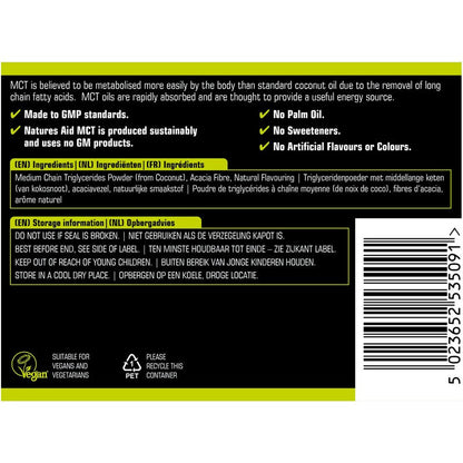 Natures Aid Pure 100% MCT Oil Creamer 225ml
