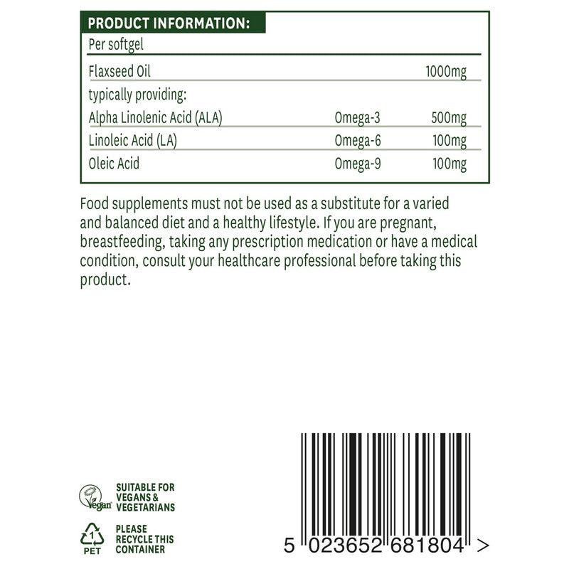 Natures Aid Flaxseed Oil 1000mg