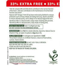 Natures Aid Fish Oil 1000mg (Omega-3) 90s+33% 120 Softgels