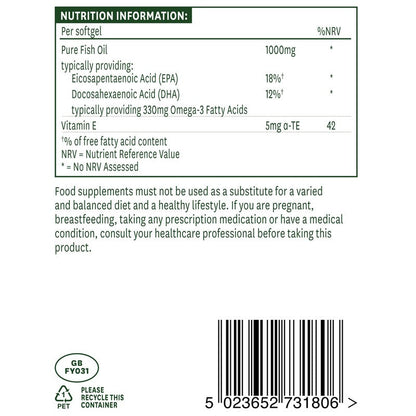 Natures Aid Fish Oil 1000mg (Omega-3)