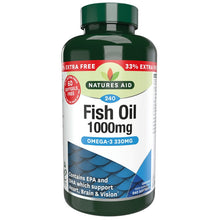 Natures Aid Fish Oil 1000mg (Omega-3) 180s+33% 240 Softgels