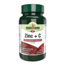 Natures Aid Zinc Lozenge (Peppermint) with Rosehip + Vitamin C 30 Lozenges