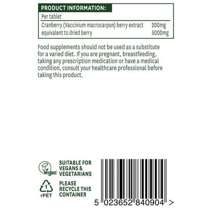 Natures Aid Cranberry 200mg (5000mg equiv)